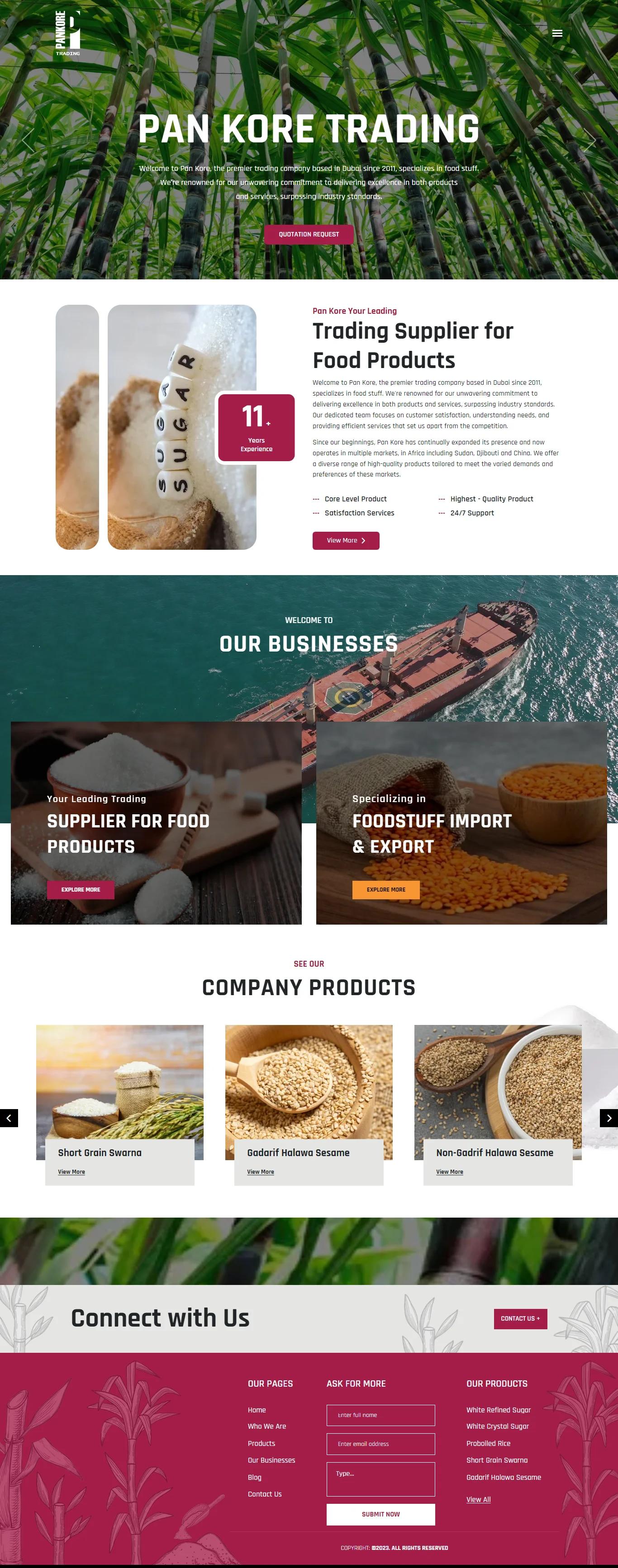 Pankore Business Website