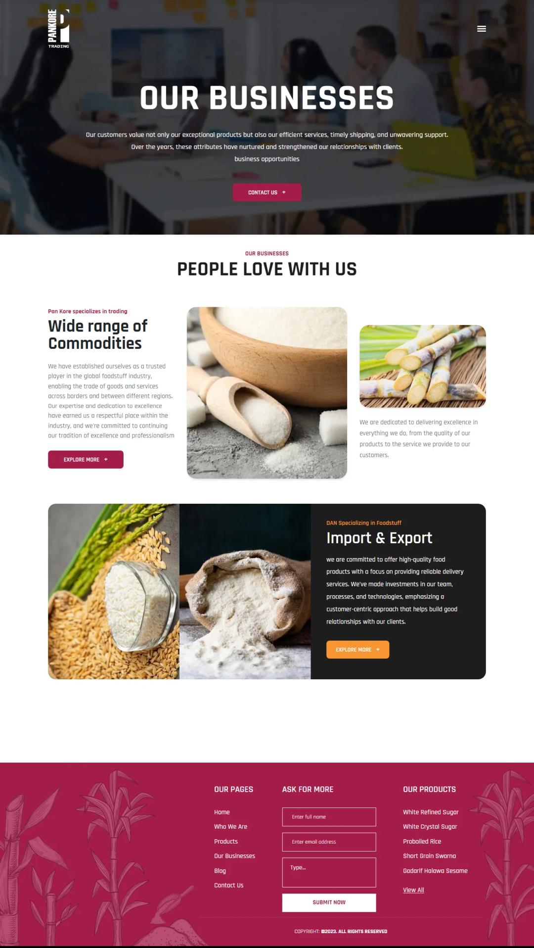 Pankore Business Website