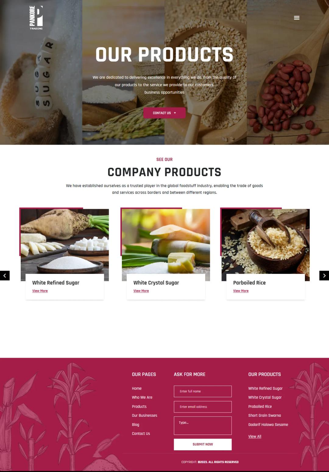 Pankore Business Website