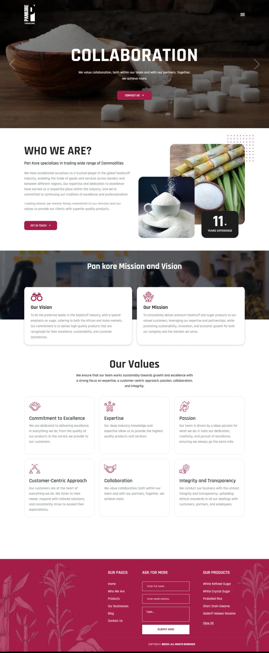 Pankore Business Website