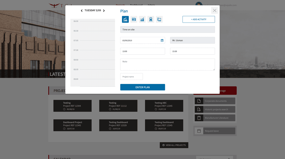 Calendaring with Secure Data Management