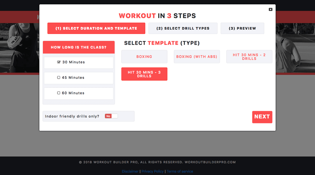 Online Dynamic Workout Planner