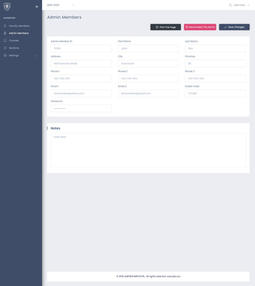 Tutor and Courses Timetable Management