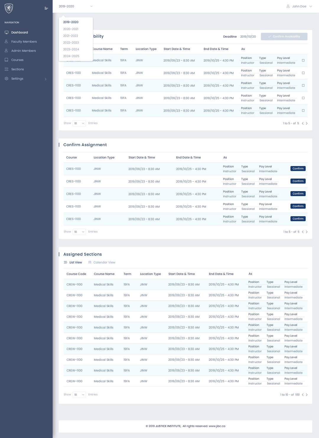 Tutor and Courses Timetable Management