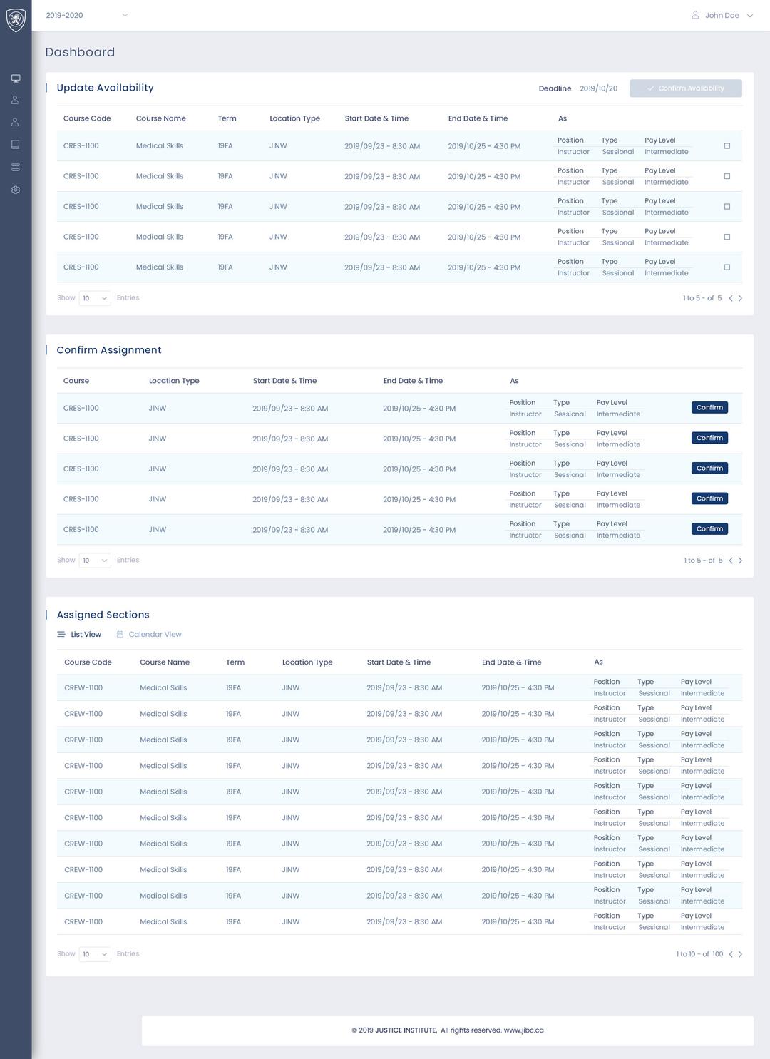 Tutor and Courses Timetable Management